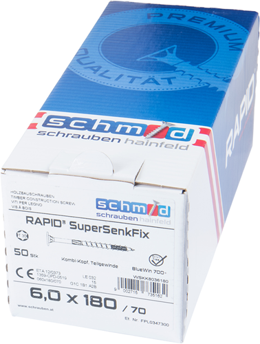 Load image into Gallery viewer, Schmid schrauben rapid-supersenkfix tx 6,0x180 50 bv - wskk8036180