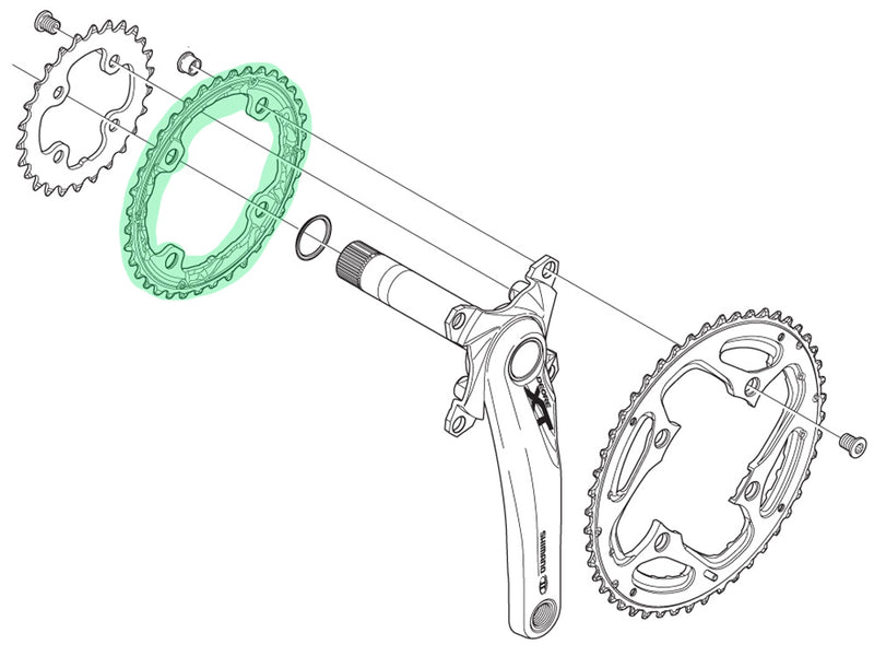 Load image into Gallery viewer, Shimano kettingblad Deore LX 10V FC-T761 Y1MP98020 zw. 36T