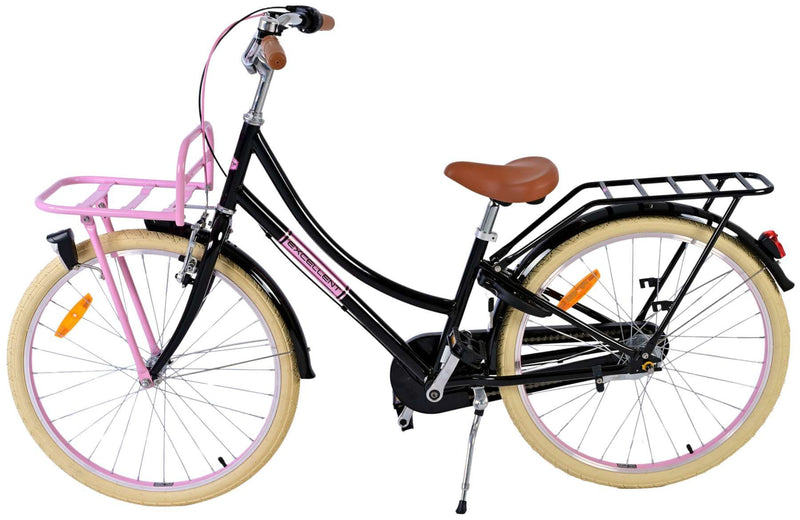 Load image into Gallery viewer, Volare Excellent Kinderfiets - Meisjes - 24 inch - Zwart - 3 Versnellingen