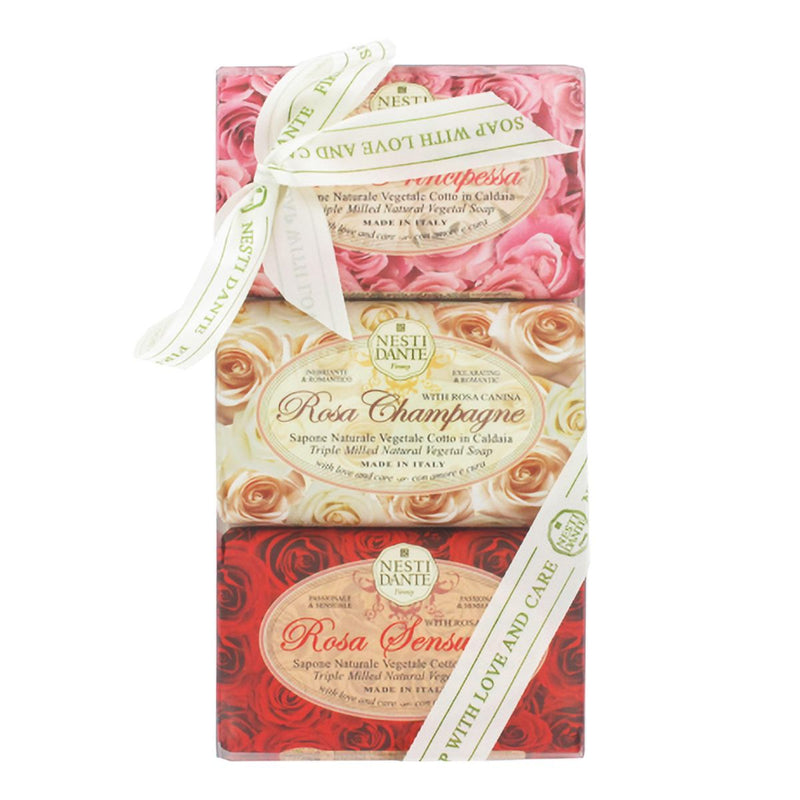 Load image into Gallery viewer, Nesti dante geschenkset zeep rosa 3x150gr.
