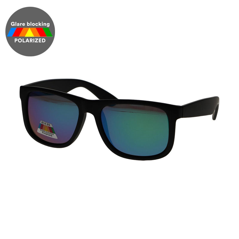 Load image into Gallery viewer, Spectrum polarized zonnebril vierkant mat zwart groen heren