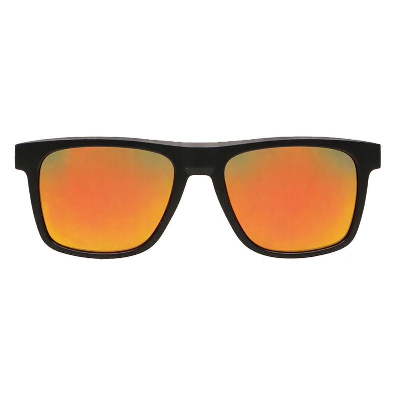Load image into Gallery viewer, Spectrum polarized zonnebril vierkant mat zwart oranje heren