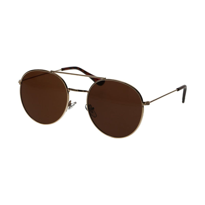 Load image into Gallery viewer, Spectrum zonnebril rond goud metaal bruin unisex
