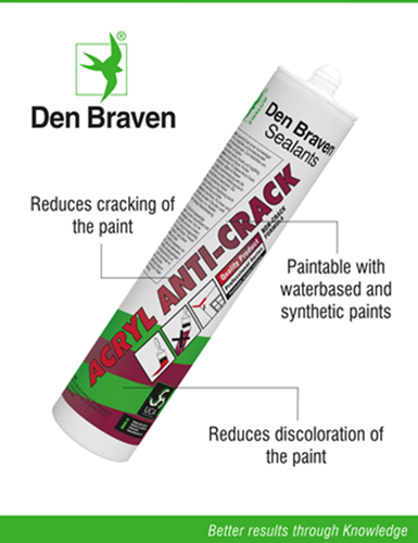 Afbeelding laden in galerijviewer, Den braven zwaluw acrylaatkit anti-crack 310ml wit - 11615201 - 11615201