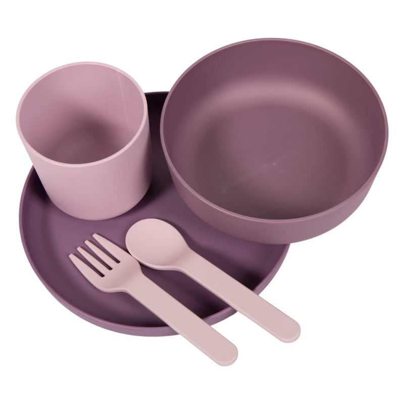 Load image into Gallery viewer, Bo Jungle Bo 5-delige Babyserviesset CPLA paars en roze