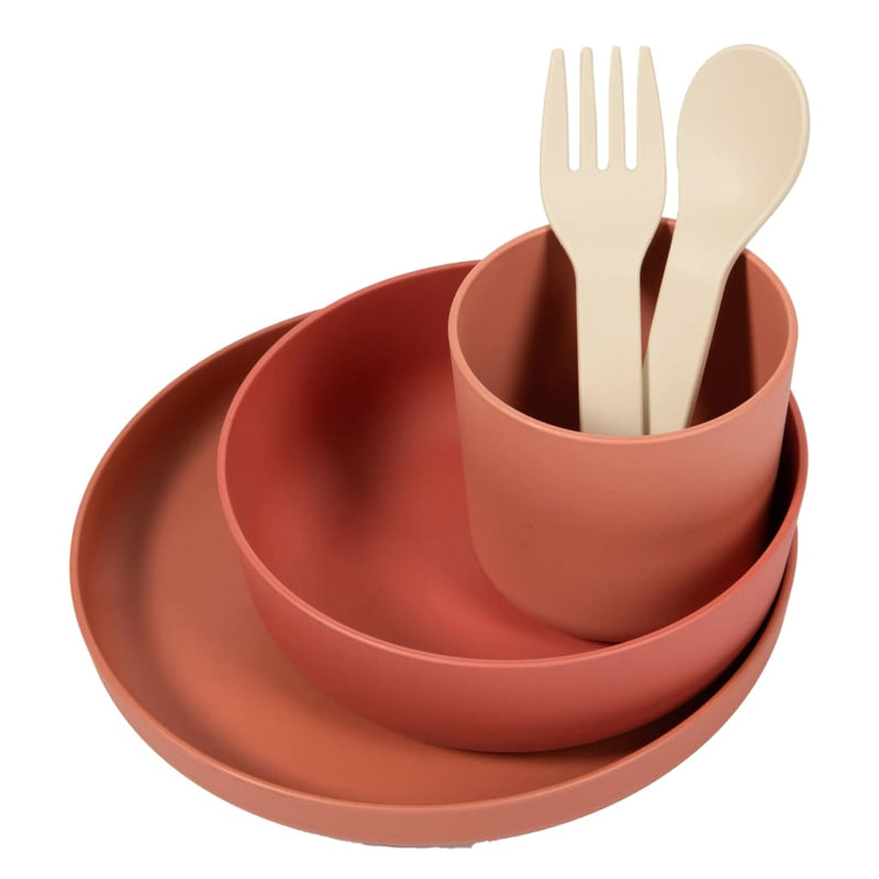 Load image into Gallery viewer, Bo Jungle Bo 5-delige Babyserviesset CPLA terracottakleurig