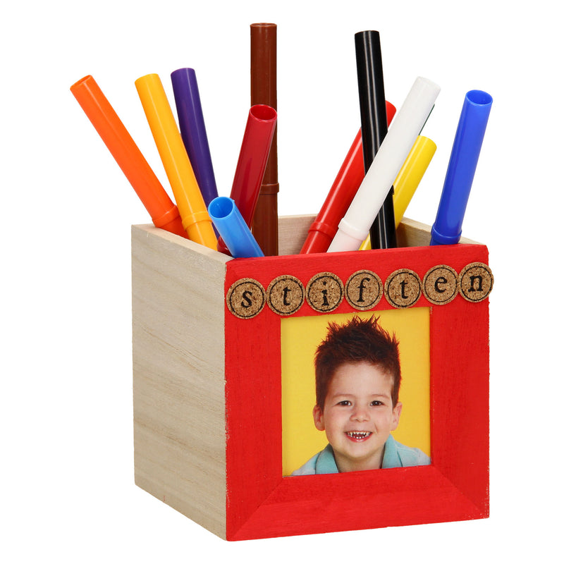 Load image into Gallery viewer, Playwood Versier je eigen Houten Pennenbakje (fotolijstje)
