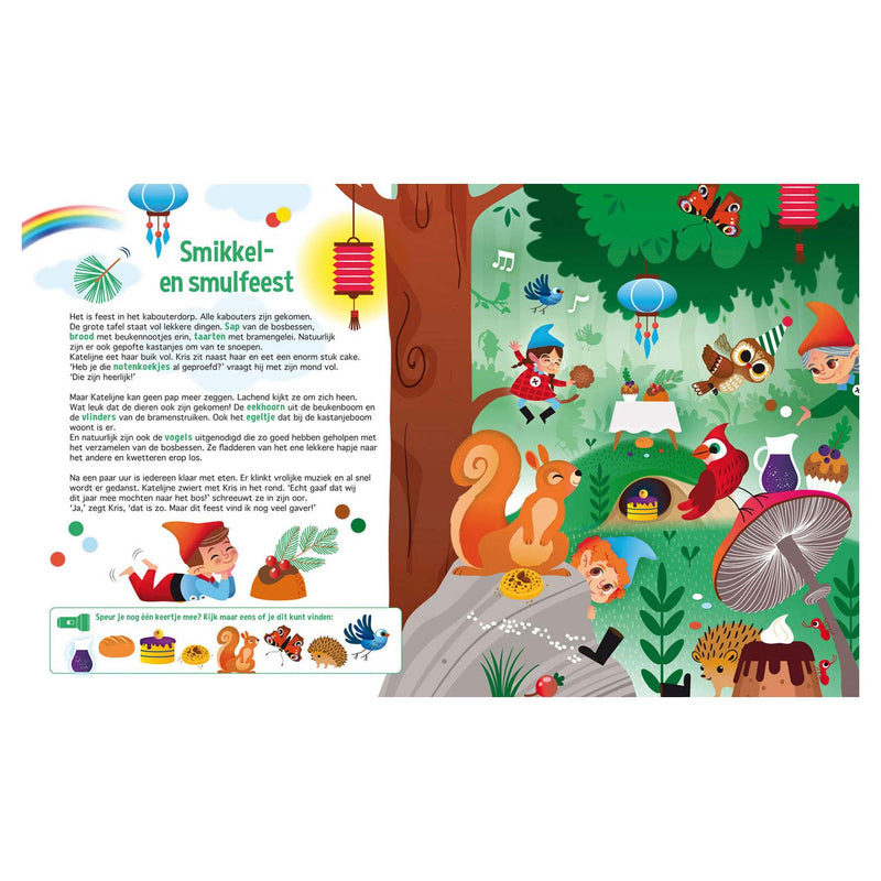 Load image into Gallery viewer, Lantaarn Publishers Speuren in het Kabouterbos + kartonnen zaklamp