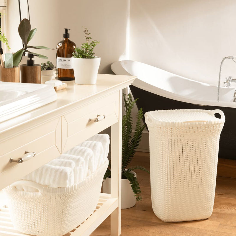 Load image into Gallery viewer, Curver Curver Wasmand Knit 40 L crèmewit