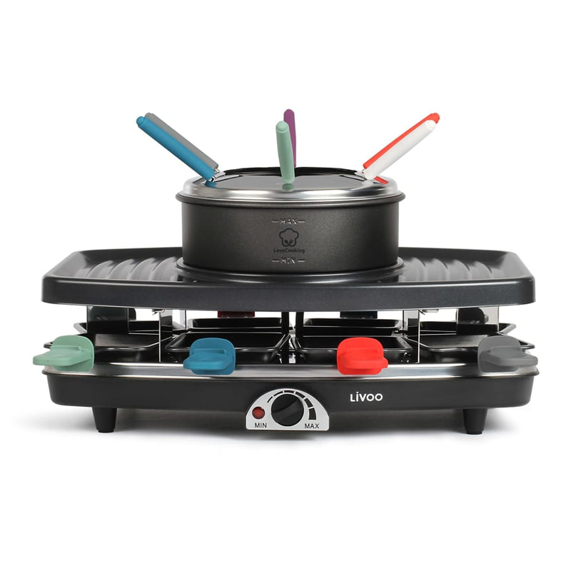 Load image into Gallery viewer, Livoo Livoo Gourmetstel, grillplaat en fondueset 3-in-1 8 personen 1100 W