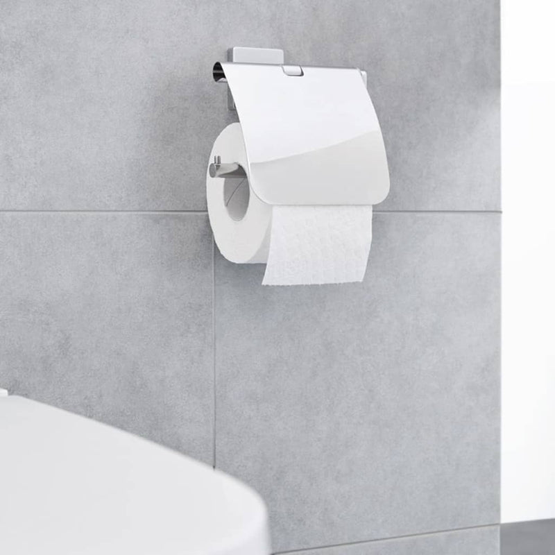 Load image into Gallery viewer, Kleine Wolke Kleine Wolke Toiletrolhouder met deksel Luno zilverkleurig