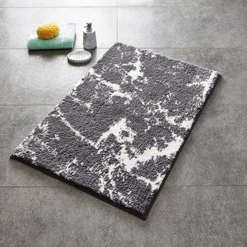 Load image into Gallery viewer, RIDDER RIDDER Badkamermat Marmor 90x60 cm grijs en wit
