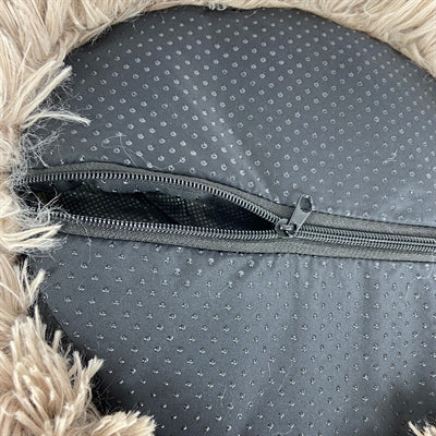 Load image into Gallery viewer, Foeiii Hondenmand zenji relax donut lichtbruin