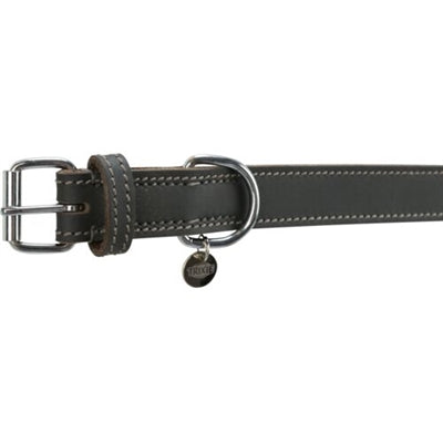 Load image into Gallery viewer, Trixie Halsband hond rustic vetleer grijs