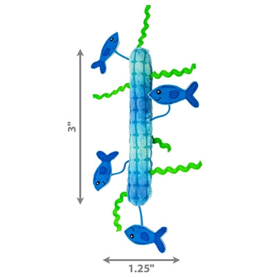 Load image into Gallery viewer, Kong Kickeroo stickeroo met kreukgeluid en catnip blauw