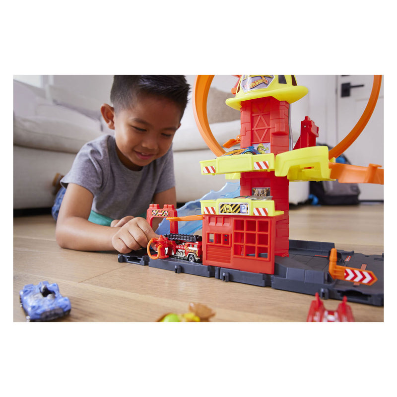 Load image into Gallery viewer, Hot wheels city super fire station - speelfigurenset