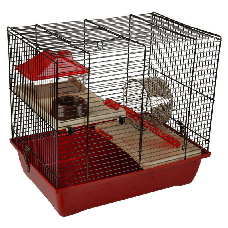 Load image into Gallery viewer, FLAMINGO FLAMINGO Hamsterkooi Enzo 2 41,5x28,5x38 cm bordeaux
