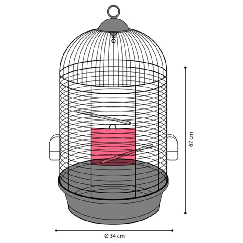 Load image into Gallery viewer, FLAMINGO FLAMINGO Parkietenkooi Sanna 2 34x34x67 cm wit