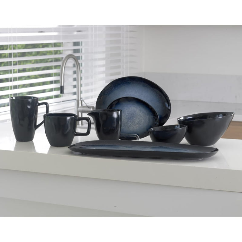 Load image into Gallery viewer, Cosy Trendy Cosy Trendy Bord Sapphire 4 st lang 36,5x15 cm saffierblauw