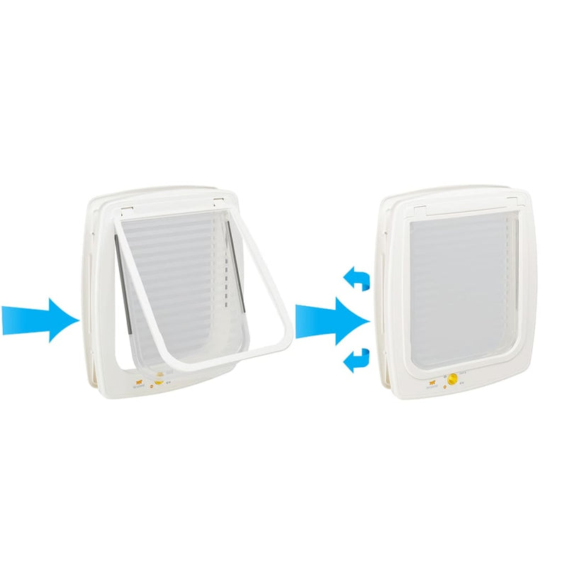 Load image into Gallery viewer, Ferplast Huisdierenluik Swing 11T handmatig 4 standen wit 72106011