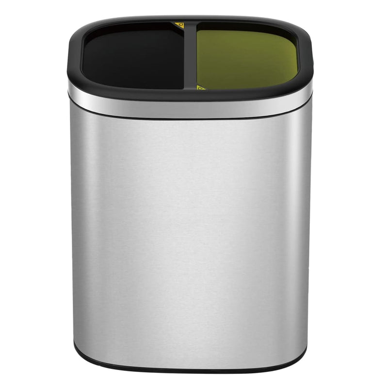 Load image into Gallery viewer, EKO EKO Afvalbak OLI-Cube 2x10 L matzilverkleurig