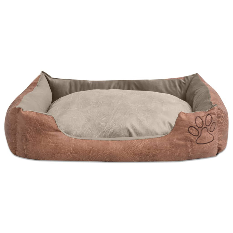 Load image into Gallery viewer, VidaXL Hondenbed kussen PU-kunstleer maat L beige