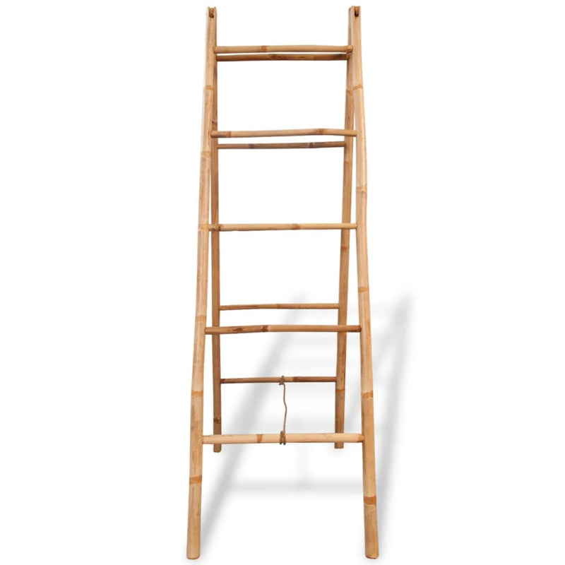 Afbeelding laden in galerijviewer, VidaXL Dubbele handdoekenladder met 5 tredes 50x160 cm bamboe