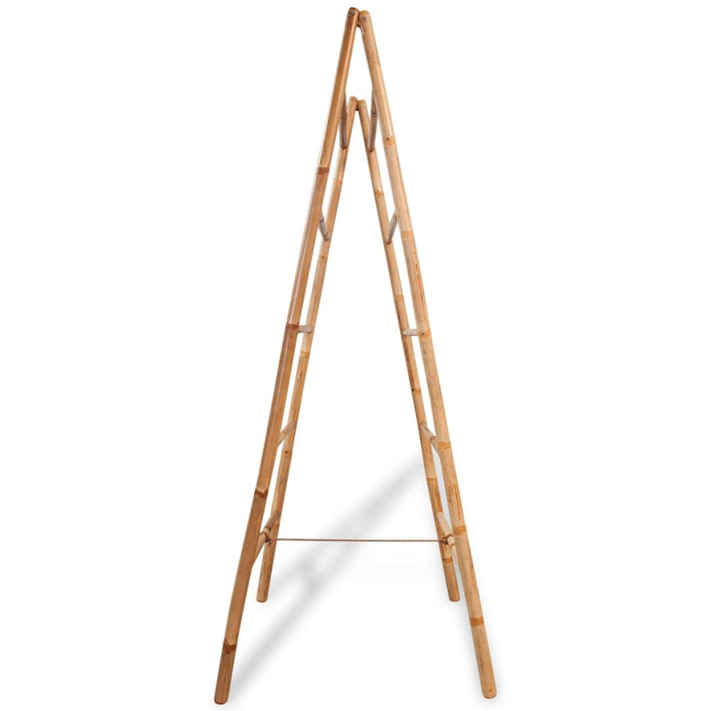 Afbeelding laden in galerijviewer, VidaXL Dubbele handdoekenladder met 5 tredes 50x160 cm bamboe