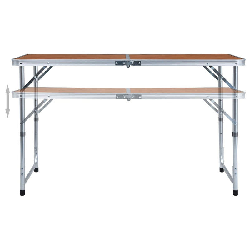 Load image into Gallery viewer, VidaXL Campingtafel inklapbaar 120x60 cm aluminium