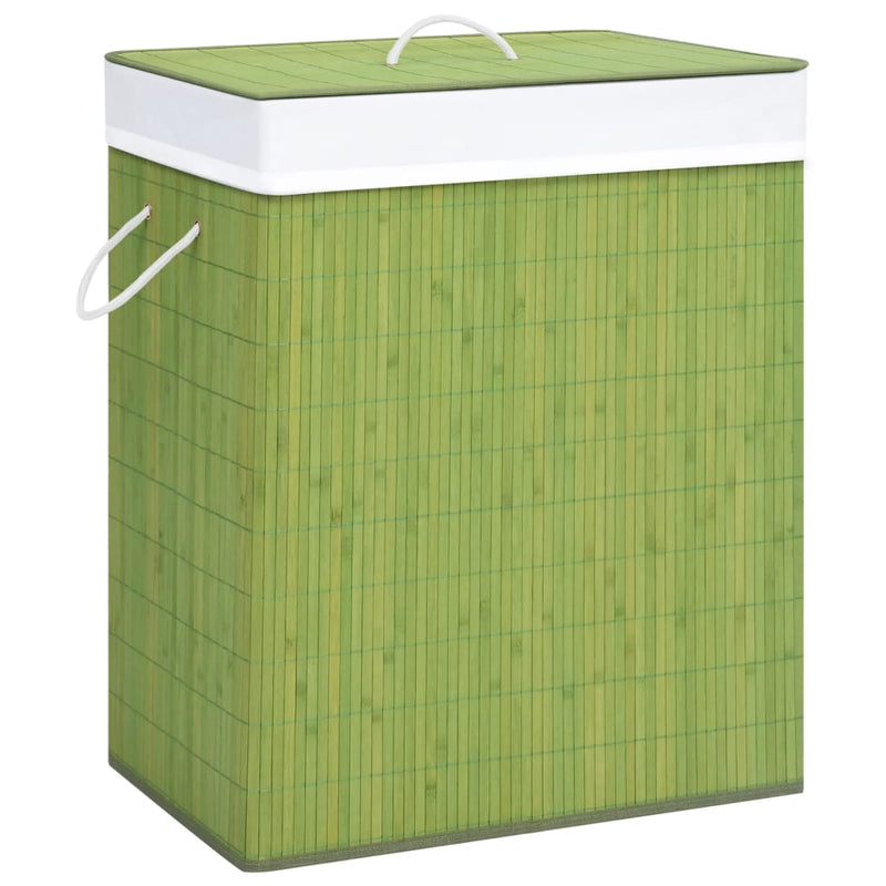 Load image into Gallery viewer, VidaXL Wasmand met 1 vak 83 L bamboe groen