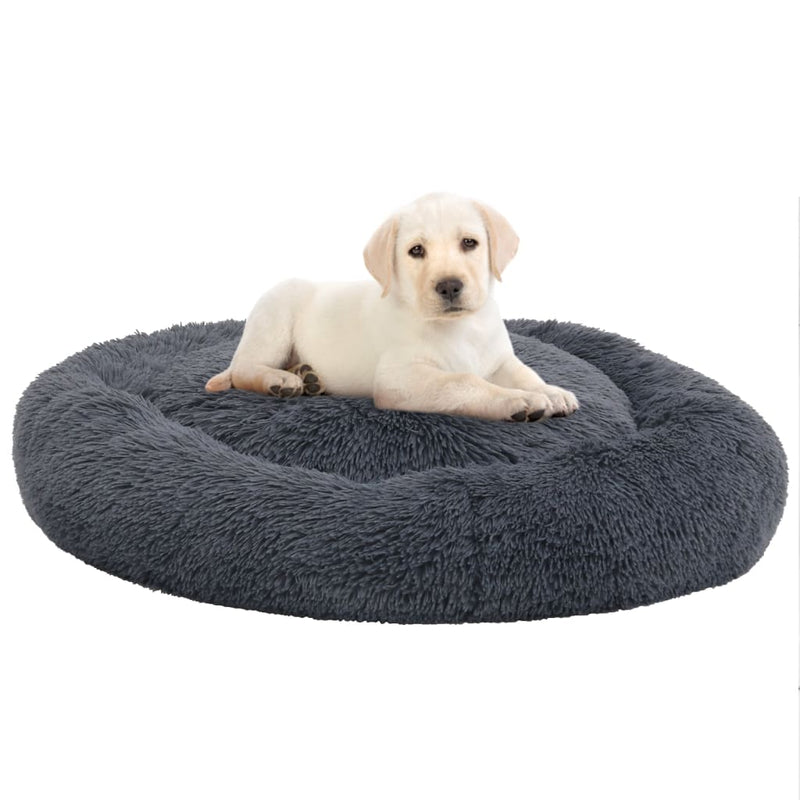 Afbeelding laden in galerijviewer, VidaXL Honden- kattenkussen wasbaar 90x90x16 cm pluche donkergrijs