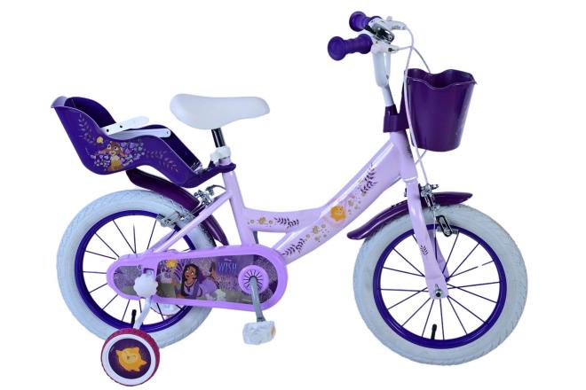 Load image into Gallery viewer, Wish Wish Wish Kinderfiets Meisjes 14 inch Paars Twee handremmen