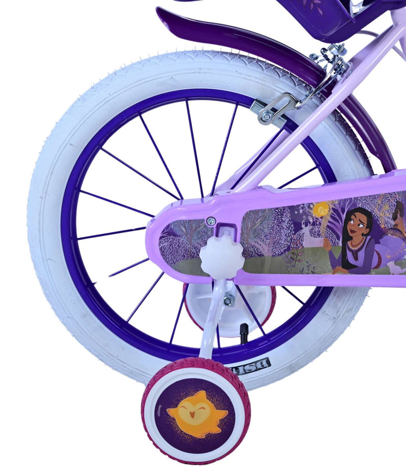 Load image into Gallery viewer, Wish Wish Wish Kinderfiets Meisjes 16 inch Paars Twee handremmen