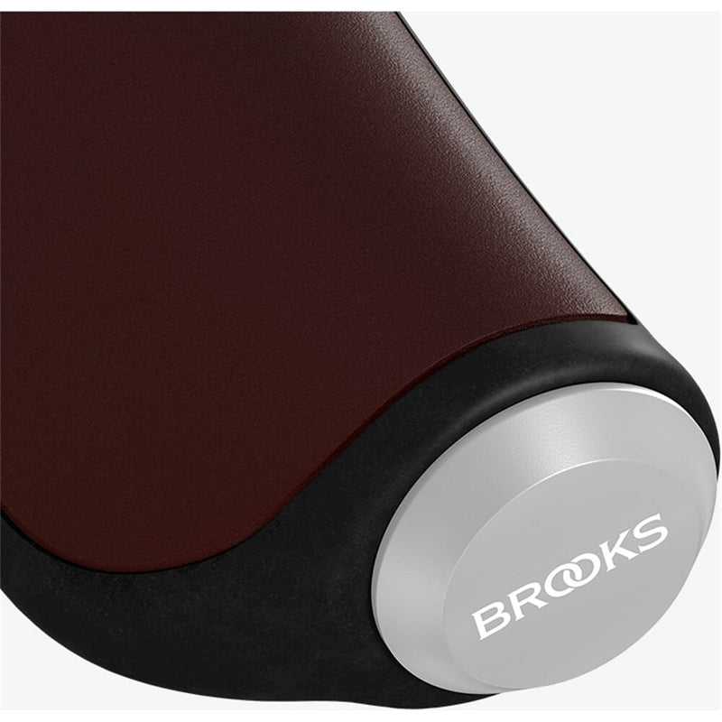 Load image into Gallery viewer, Brooks Handvatten Ergonomic Leather grip 130mm a.brown