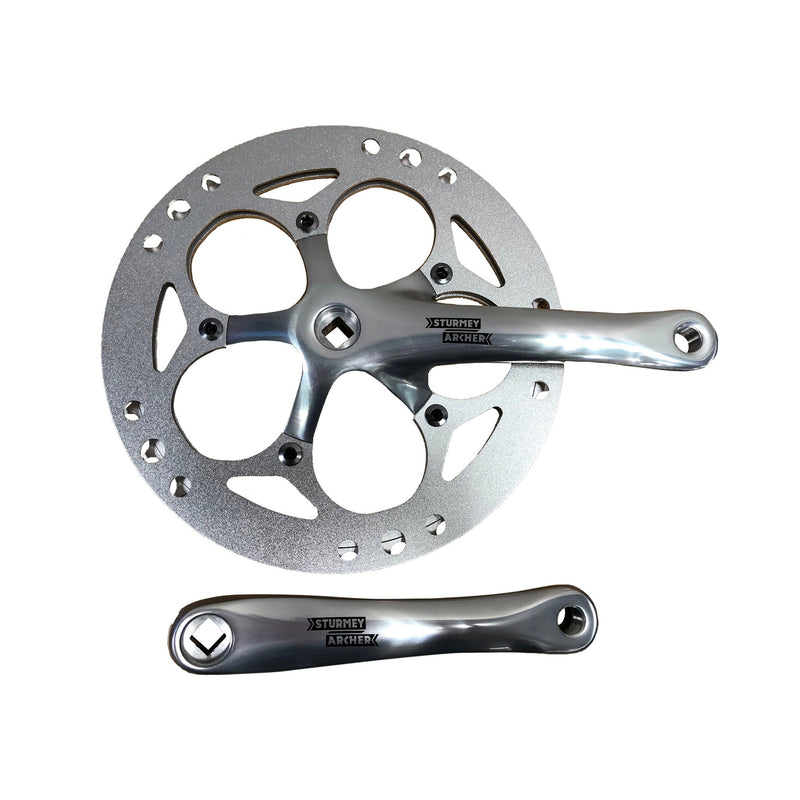 Load image into Gallery viewer, Sturmeyarcher sturmey archer crankset fcss56 56t 170mm zilver