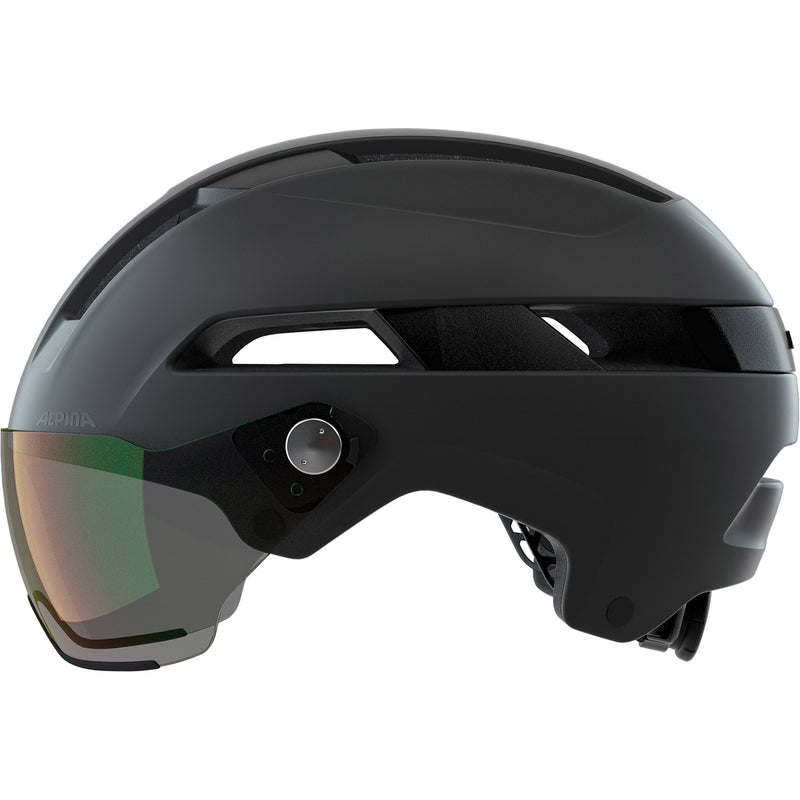 Afbeelding laden in galerijviewer, Alpina sports urban helm soho visor v 52-56 mat zwart