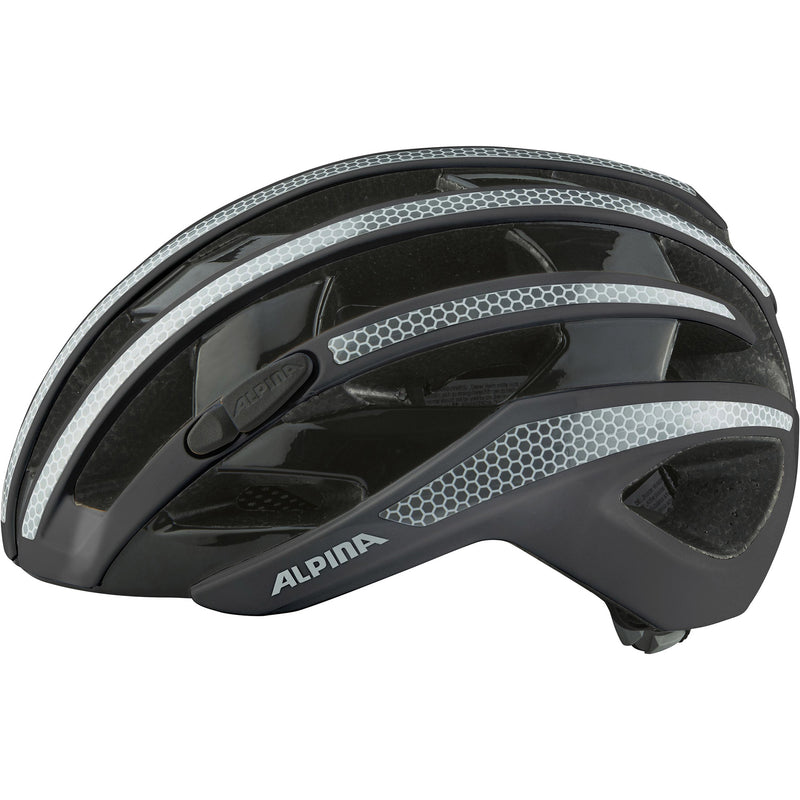 Afbeelding laden in galerijviewer, Alpina sports racehelm ravel reflective 51-56 glans zwart