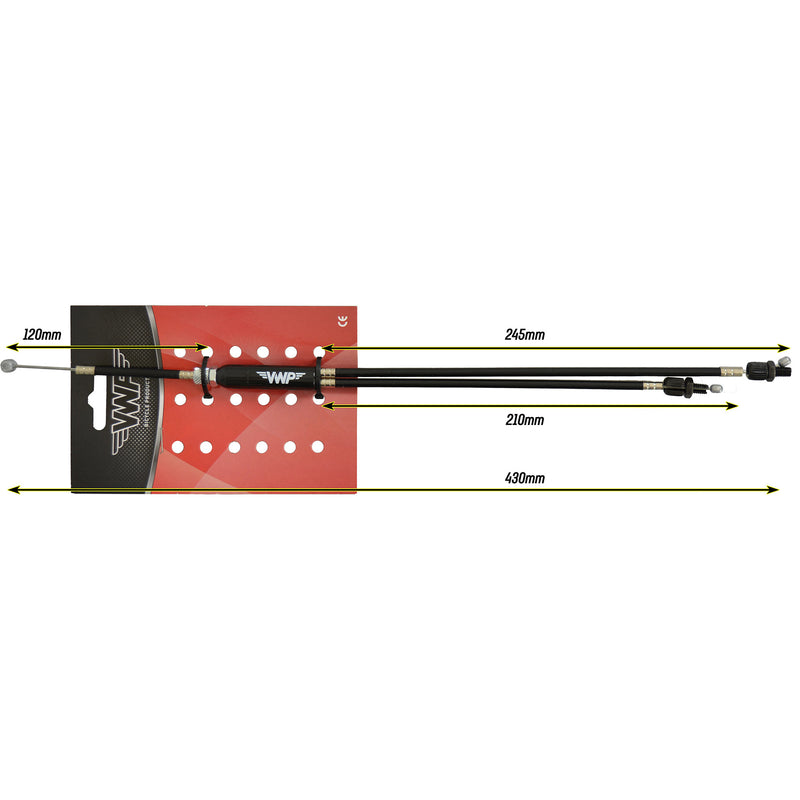Load image into Gallery viewer, Vwp bmx boven remkabel cpl. m stelb. 425mm zwart freestyle