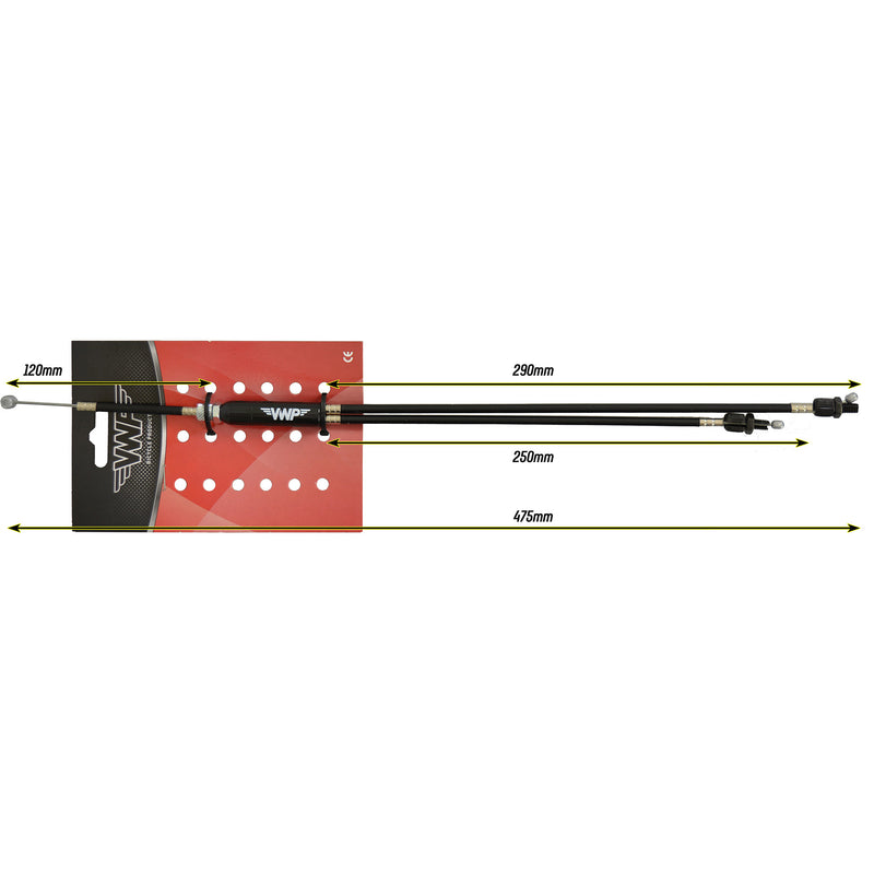 Load image into Gallery viewer, Vwp bmx boven remkabel cpl. m stelb. 475mm zwart freestyle