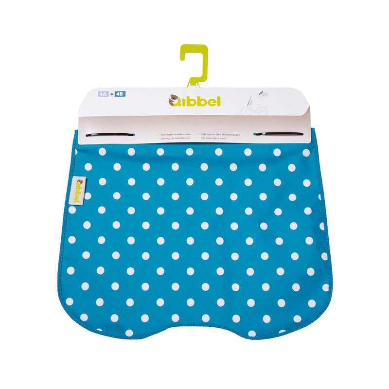 Load image into Gallery viewer, Qibbel Stylingset Windscherm Polka Dot blauw