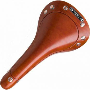 Load image into Gallery viewer, Selle Monte Grappa Italia Zadel Italia V1 Vintage Storica leder honingbruin AM