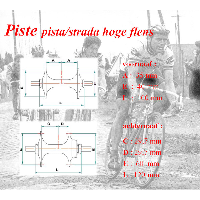 Load image into Gallery viewer, Miche naafset pista strada v+a 32g m hoge-flens flip flop zi.