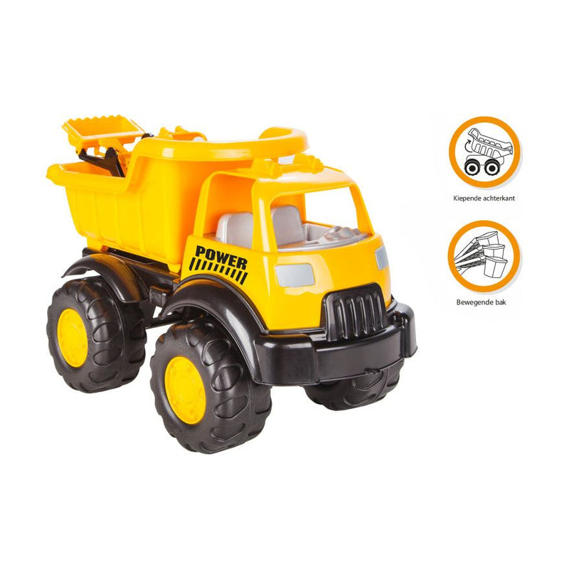 Load image into Gallery viewer, Pilsan Vrachtwagen met loader geel zwart 2-delig