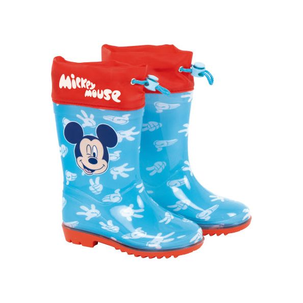 Afbeelding laden in galerijviewer, Arditex Regenlaarzen Mickey Today junior PVC textiel lichtblauw rood maat 26
