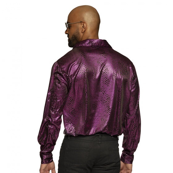 Load image into Gallery viewer, Boland Shirt Funky Disco Heren Paars Maat 50 52