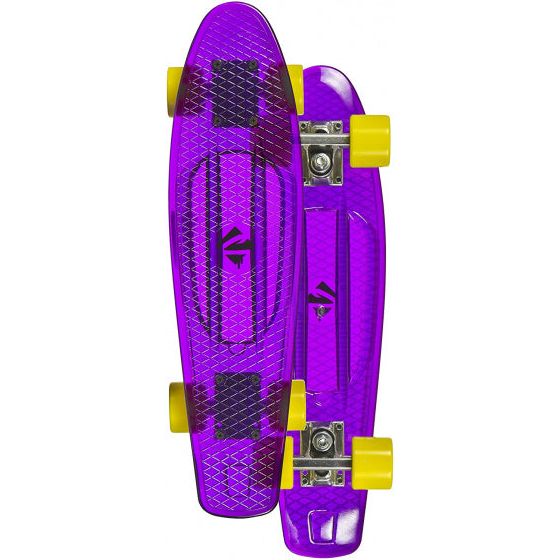 Load image into Gallery viewer, Choke Juicy Susi Clear Purple skateboard 57 cm geel