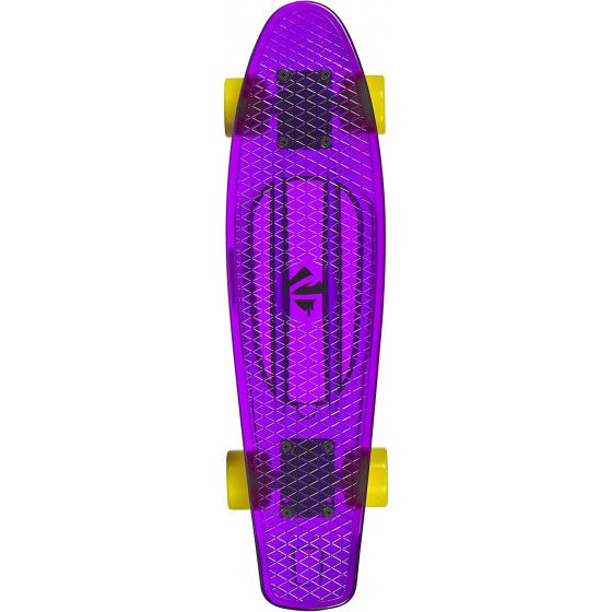 Load image into Gallery viewer, Choke Juicy Susi Clear Purple skateboard 57 cm geel