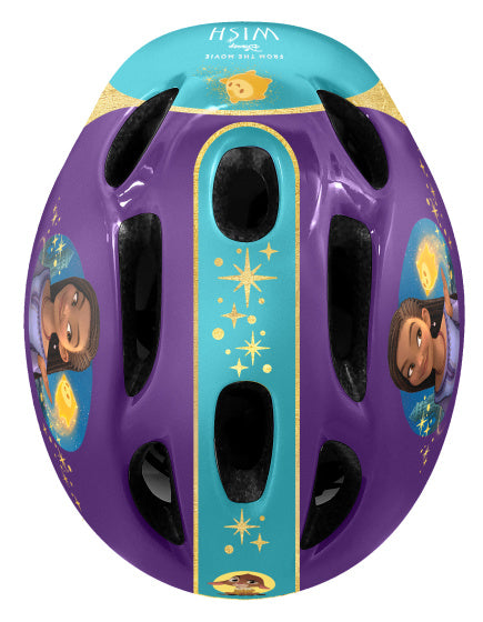 Load image into Gallery viewer, Disney wish fietshelm verstelbaar junior paars turquoise maat 50-56 cm (s)