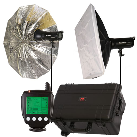 Load image into Gallery viewer, Falcon Eyes Studioflitsset Satel Two Kit op Accu voor Nikon