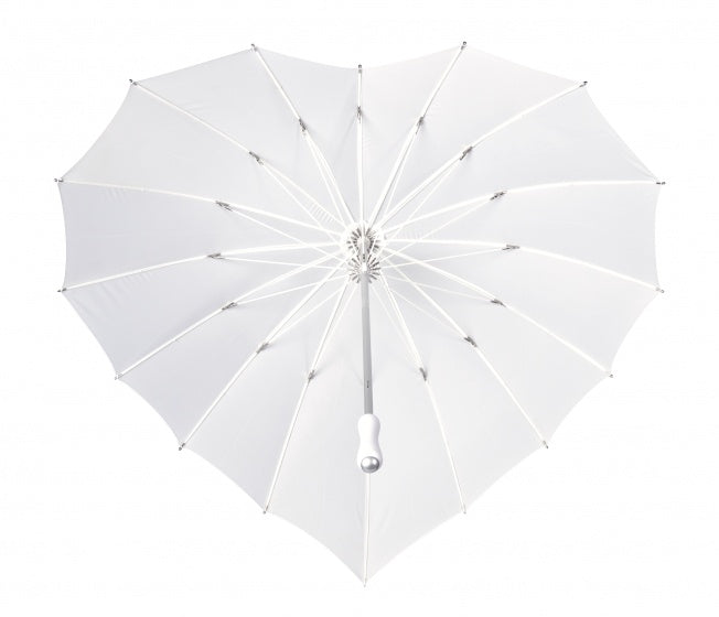 Load image into Gallery viewer, Falcone Paraplu hartvormig 110 cm polyester wit